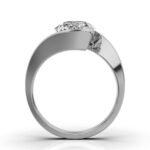 14K Solid Gold Solitaire Moissanite Diamond Engagement Ring - Image 9