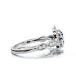 14k Solid Gold Vintage Moissanite Diamond Engagement Ring - Image 4